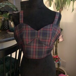 Romwe Plaid Women's crop Top